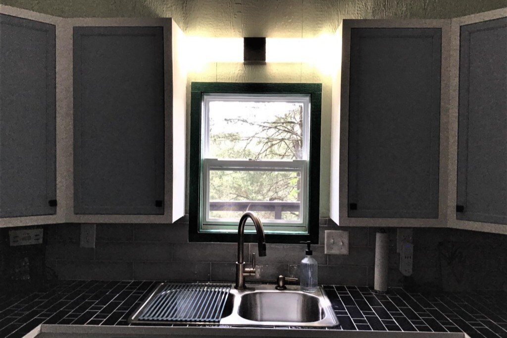 Deck view from kitchen window.