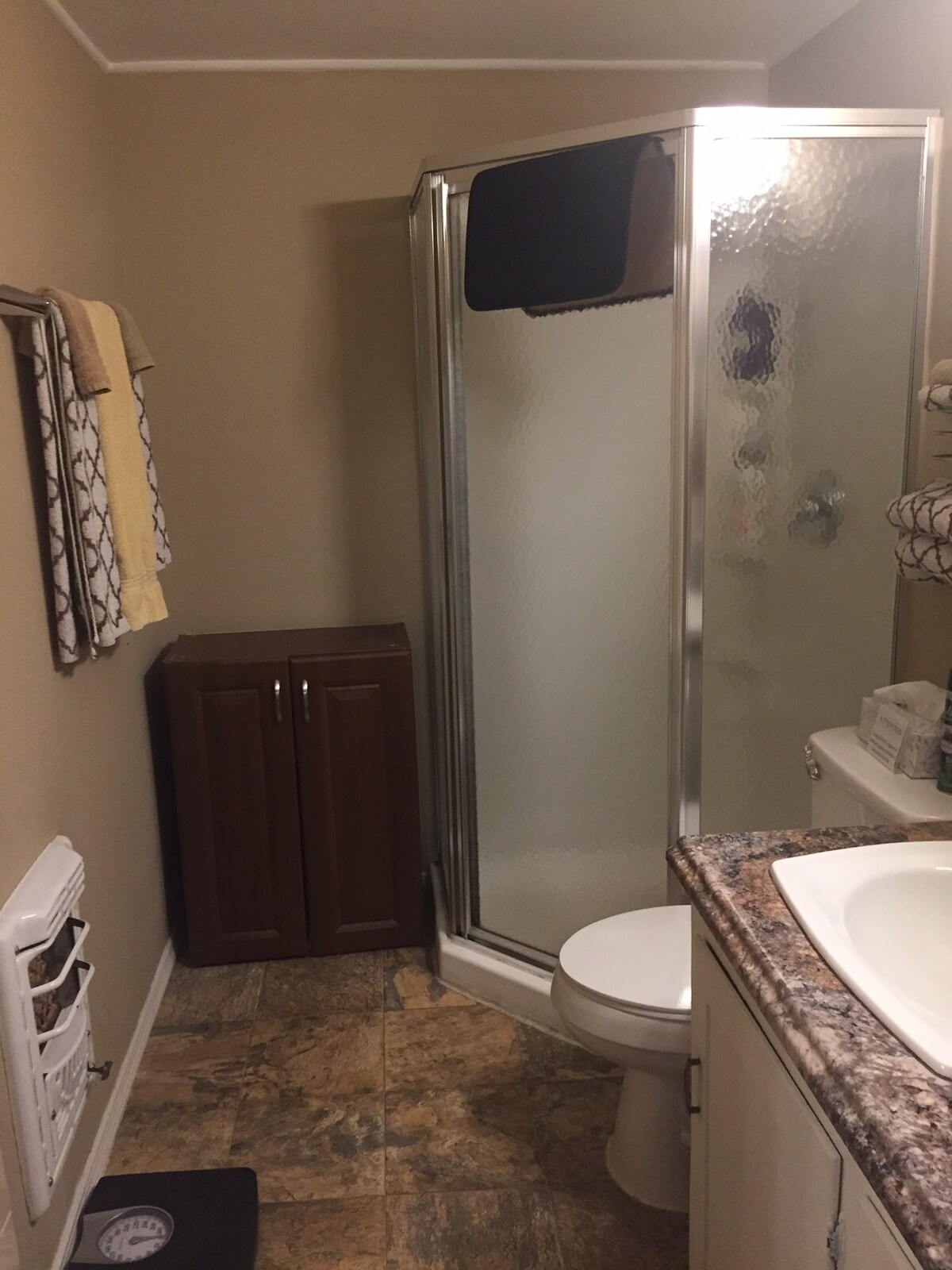 Bathroom stall Shower.